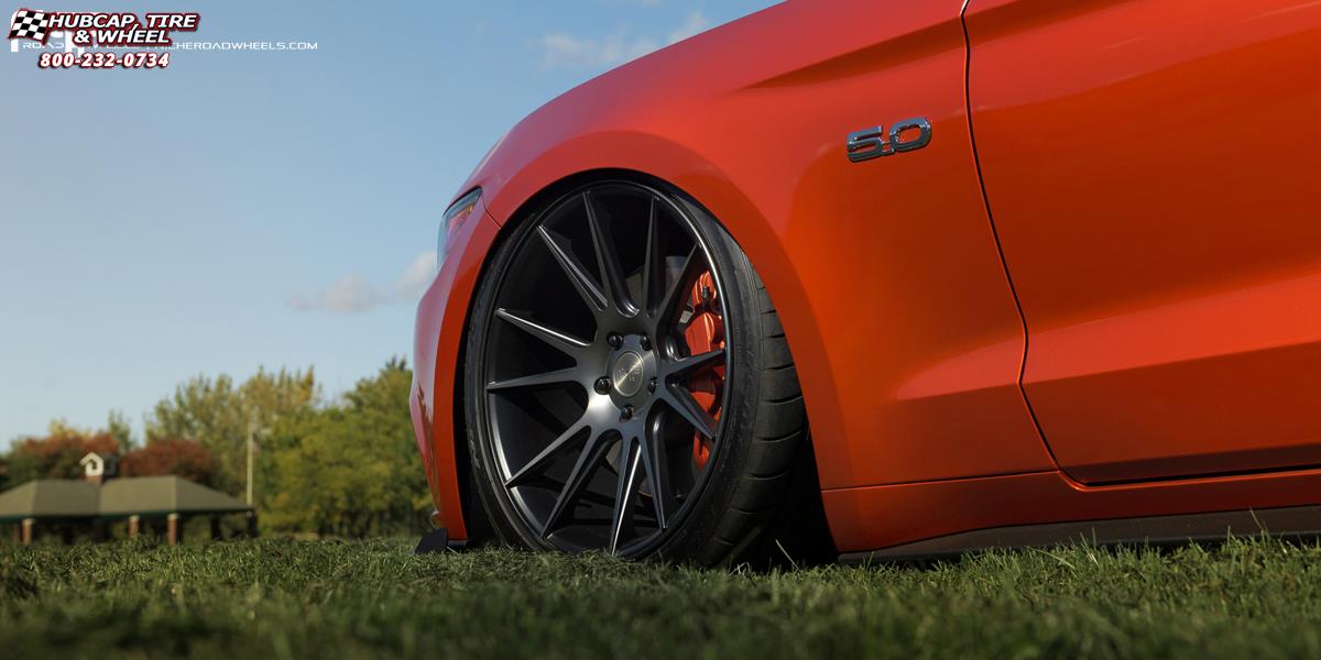 vehicle gallery/ford mustang niche vicenza m153 20x10  Black & Machined with Dark Tint wheels and rims